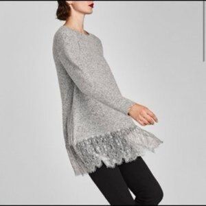 Zara Alpacawool Blend Ribbed Knit Jumper